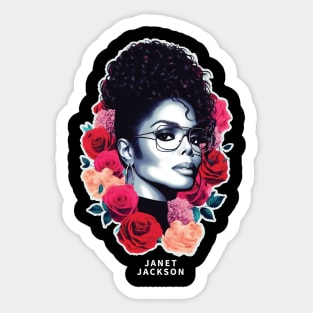 Janet Jackson //\\  Retro Fan Design Sticker